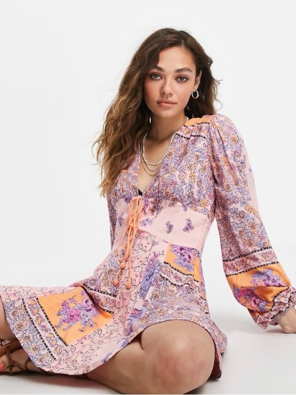 Free People Mixin It Up Mini Dress